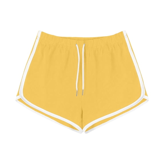 Nkmbld Womens Running Shorts Drawstring Elastic Waist Solid Lightweight Gym Workout Pants