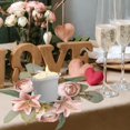 thumbnail image 1 of Nkmbld Wreath Candle Ring Simulated Lily Candlestick Garland Valentine's Day Wreath Candle Rings for Holiday Home Dining Table Centerpieces Decor, 1 of 8