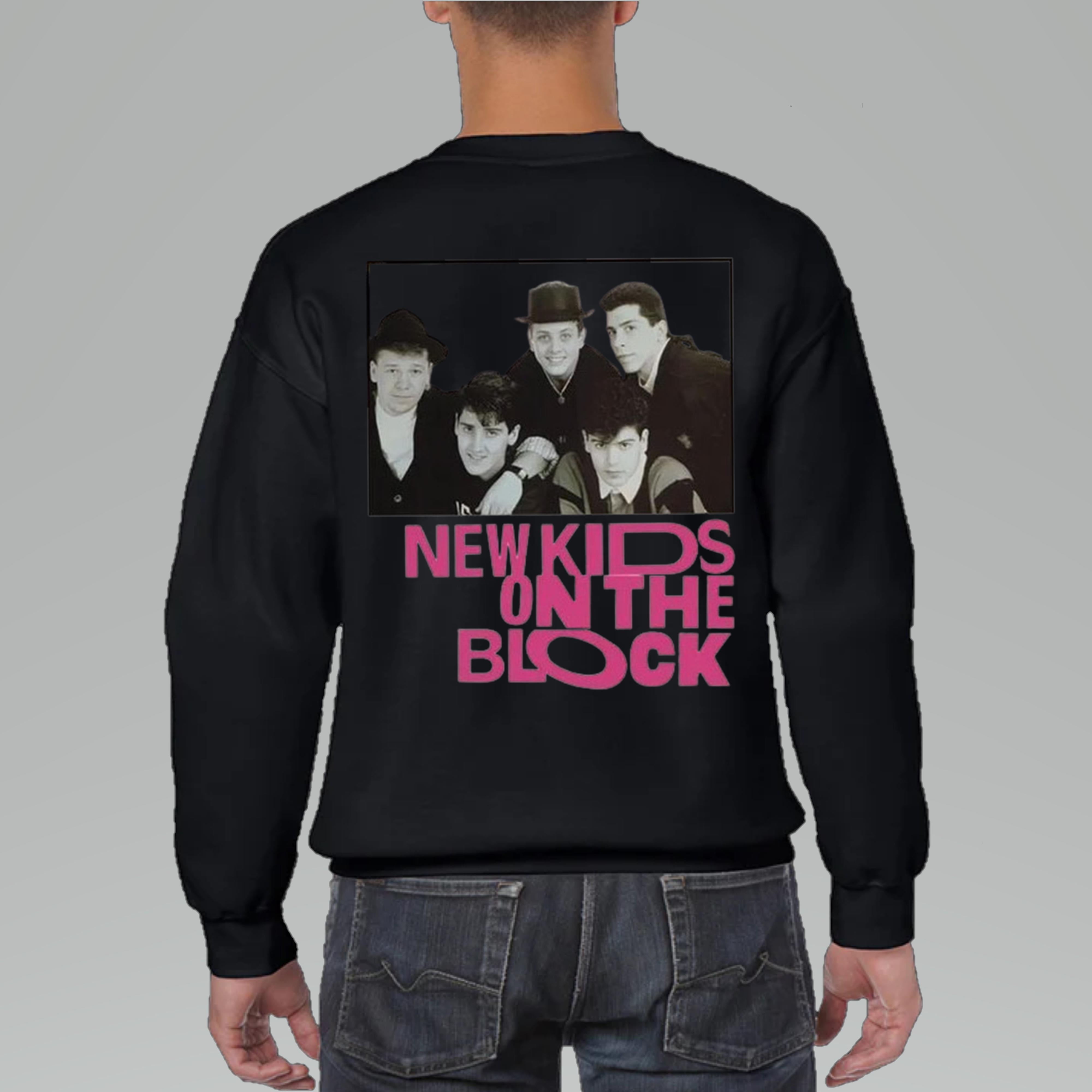 Nkotb New Kids On The Block 2024 Tour Black SweatSweatshirt Back Side