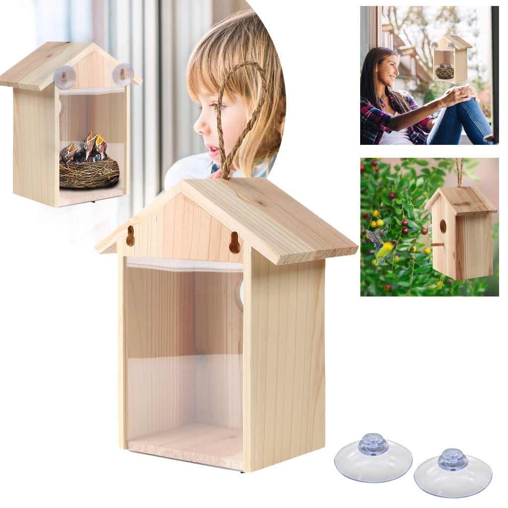 Nksudet Bird Feeder Squirrel Proof Hummingbird Feeder Visible Cup