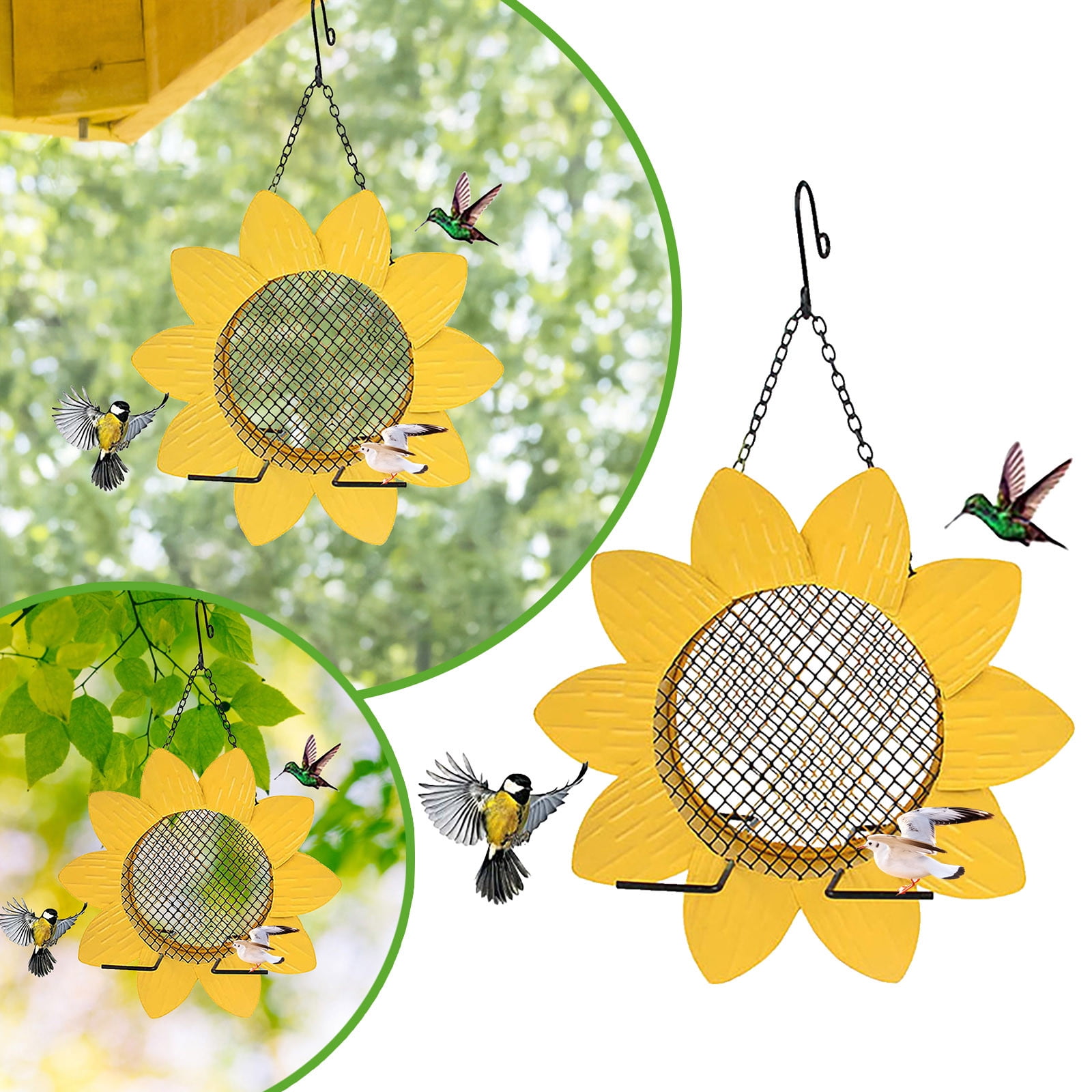 Nksudet Bird Feeder Squirrel Proof Hummingbird Feeders Outdoor Wrought