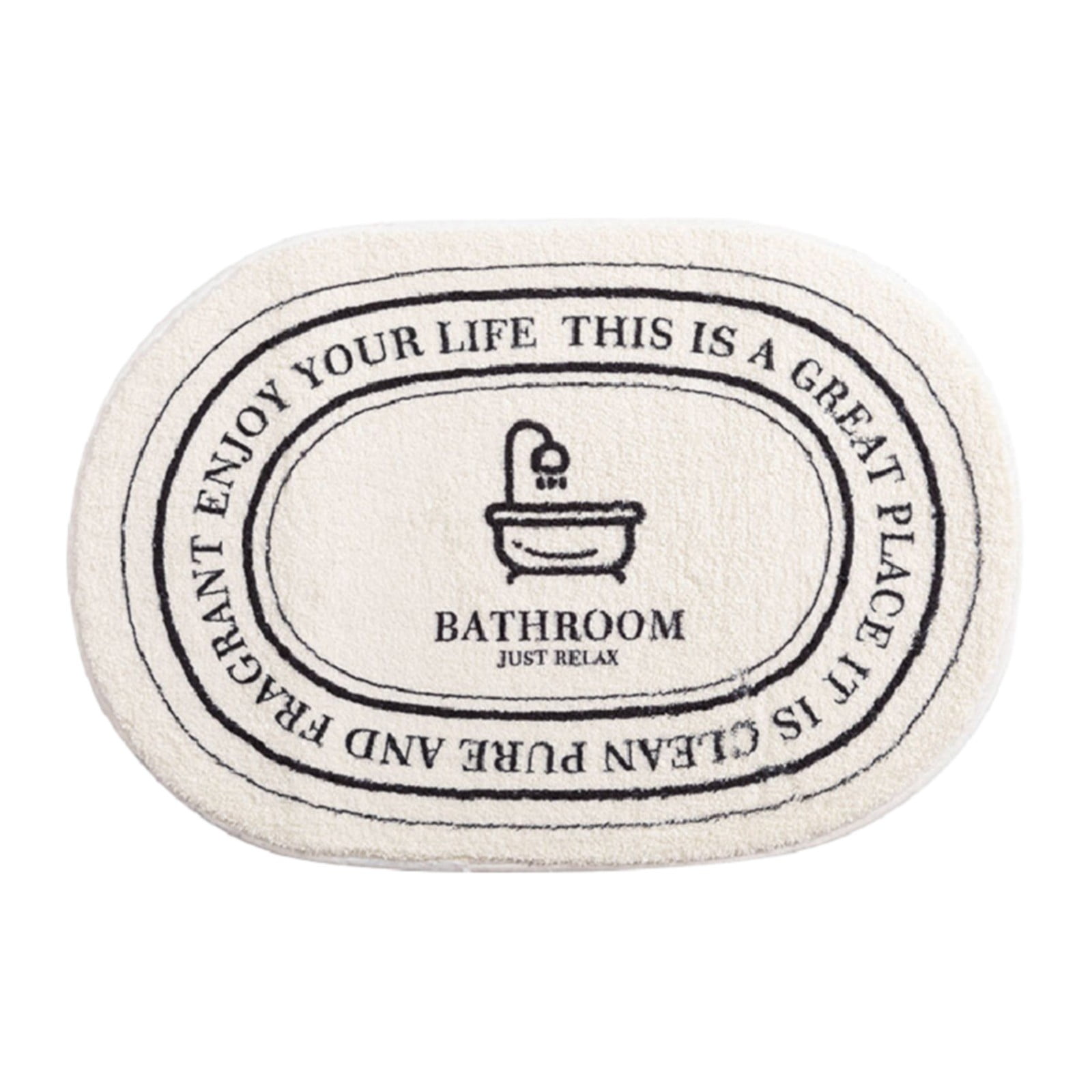 Nksudet Carpet Bathroom Rugs Soft Black White Bath Mat Non Slip