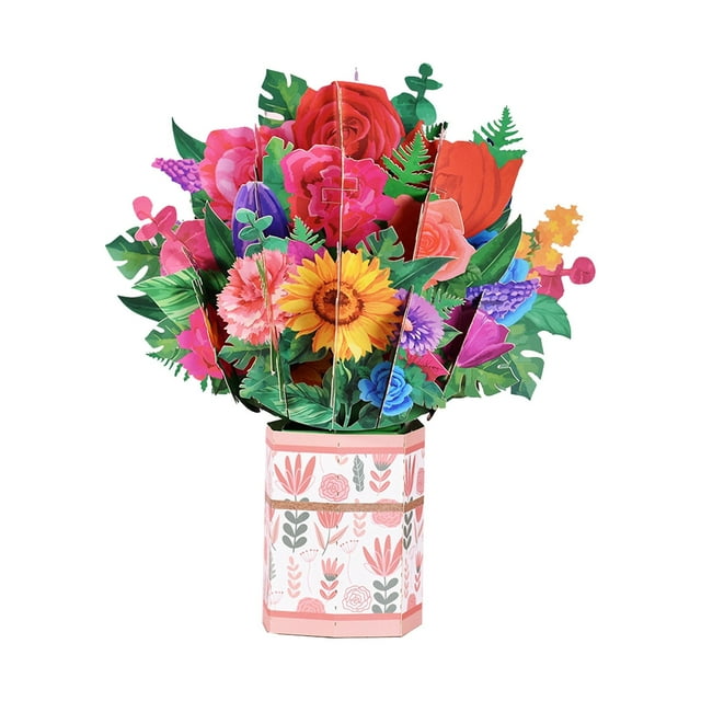 Nksudet New Mother'S Day Greeting Card Creative Flower Bundle Set 3d ...