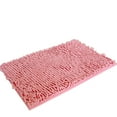 thumbnail image 1 of Nksudet Non-Slip Bathroom Rugs Chenille Soft Striped Plush Bath Mat,"15.8 X 26",Pink, 1 of 5