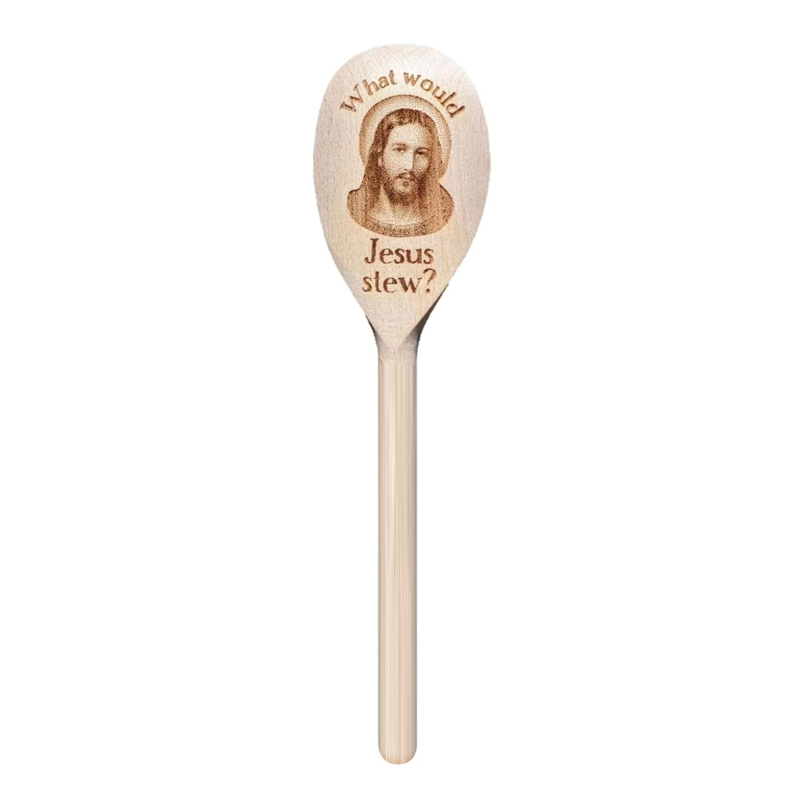 Nksudet Tableware Interesting Wooden Spoon What Would Stew? Novelty