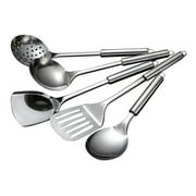 Nksudet Tableware Kitchen Supplies 5Pcs/set Stainless Steel Kitchen Cooking Tools Utensil Set Spatula Spoon Scoop