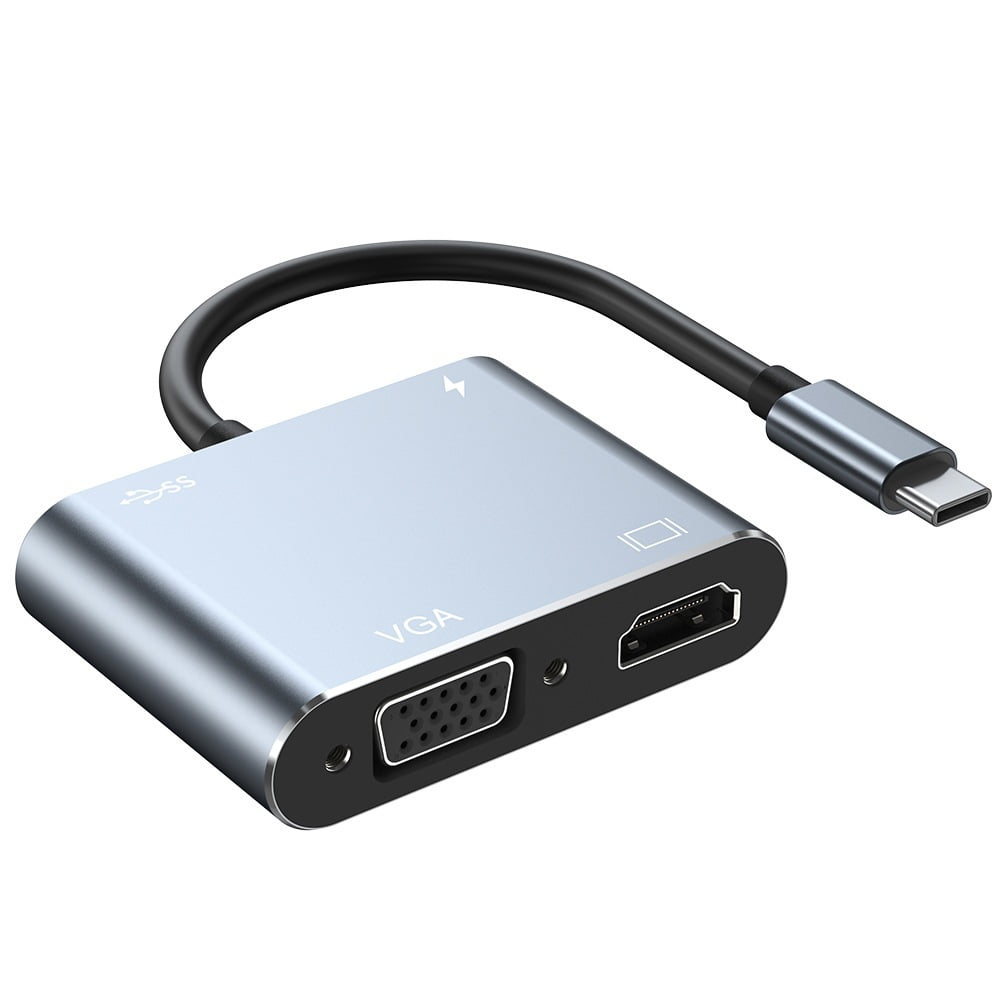 Nku USB C 4in1 Docking Station Type C Thunderbolt3 To Dual 4K UHD