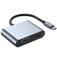 Nku USB C 4in1 Docking Station Type C Thunderbolt3 To Dual 4K UHD