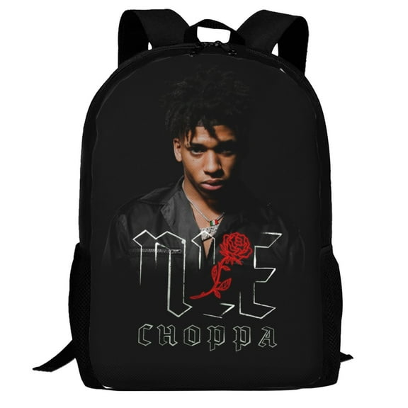 Nle Choppa Backpack,3d Print Laptop Backpack Lightweight Casual Daypack Bookbag Multi-Function Travel Backpack 16.5 In