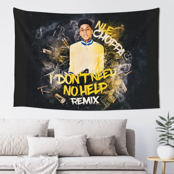 Nle Choppa Tapestry Wall Hanging Home Decoration Wall Blanket Dormitory Living Room Bedroom Backdrop Poster( 60x40inch)