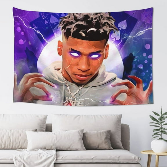 Nle Choppa Tapestry Wall Hanging Home Decoration Wall Blanket Dormitory Living Room Bedroom Backdrop Poster( 60x40inch)