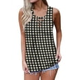 thumbnail image 1 of Nlife Women Criss Cross V Neck Sleeveless Daisy Pattern Print Tank Top, 1 of 3