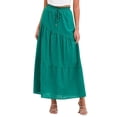 thumbnail image 1 of Nlife Women High Waist Pleated Drawstring Flowy Hem Skirt, 1 of 7