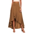 thumbnail image 1 of Nlife Women High Waist Ruffle Irregular Tulip Hem Draped Skirt, 1 of 7