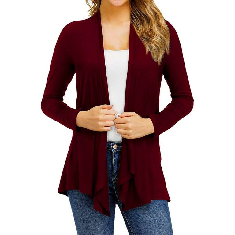 Asymmetric Hem Colouring Long Sleeve Cardigans Asymmetric Hem Colouring Long Sleeve Cardigans