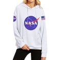 thumbnail image 1 of Nlife Women NASA Long Sleeve Hoodie Fleece Pullover Top with Kangaroo Pocket, 1 of 3