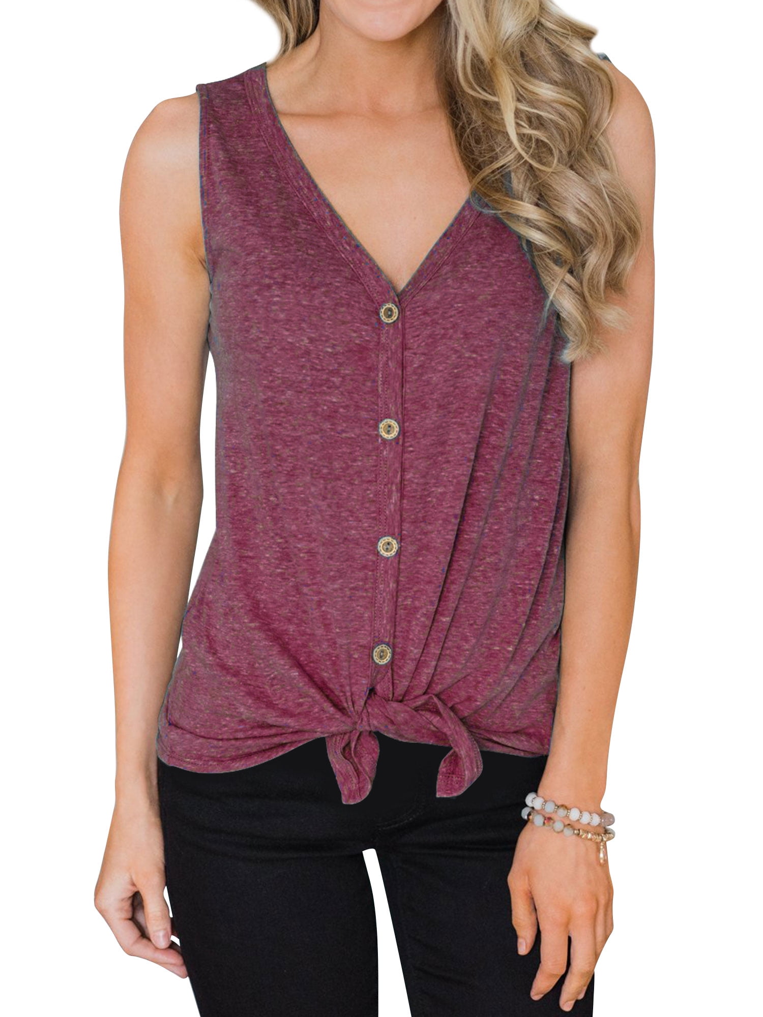 V-Neck Sleeveless Tank Top main image 0