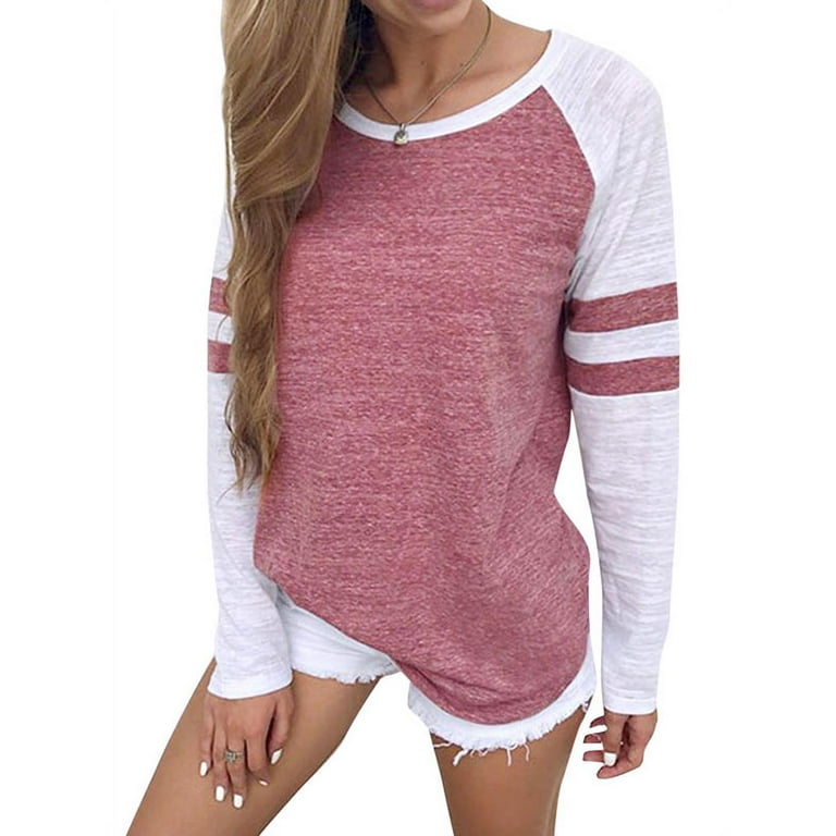 Women's striped stitching shirt Women's striped stitching shirt