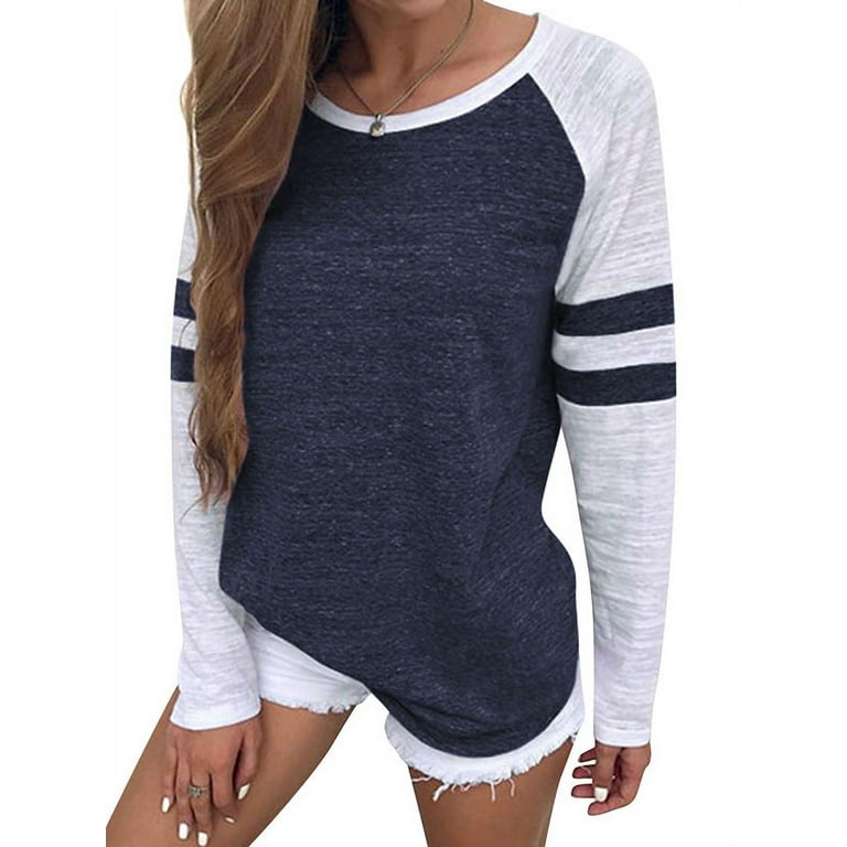 Women's striped stitching shirt Women's striped stitching shirt