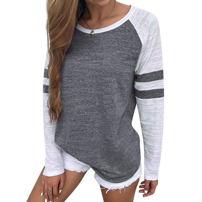 Women's striped stitching shirt Women's striped stitching shirt
