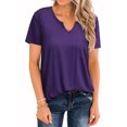thumbnail image 1 of Nlife Women V Neck Short Sleeve Front Pocket T-Shirt, 1 of 7