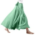 thumbnail image 1 of Nlife Women's Bohemian High Waist Flowy Double Layer Maxi Skirt, 1 of 9