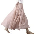 thumbnail image 1 of Nlife Women's Bohemian High Waist Flowy Double Layer Maxi Skirt, 1 of 9