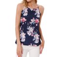 thumbnail image 1 of Nlife Women's Floral Print Crew Neck Tank Top, M, 1 of 7