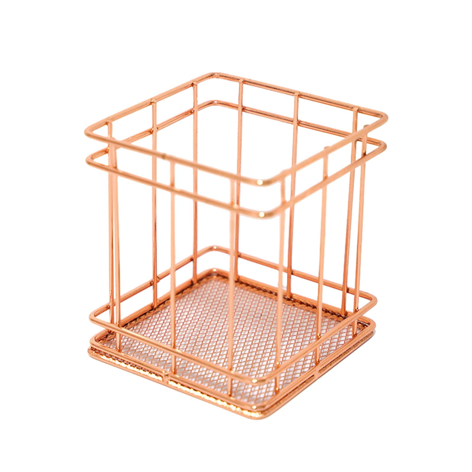 Nlsdqey Office&Craft&Stationery Rose Gold Storage Box Desktop Basket