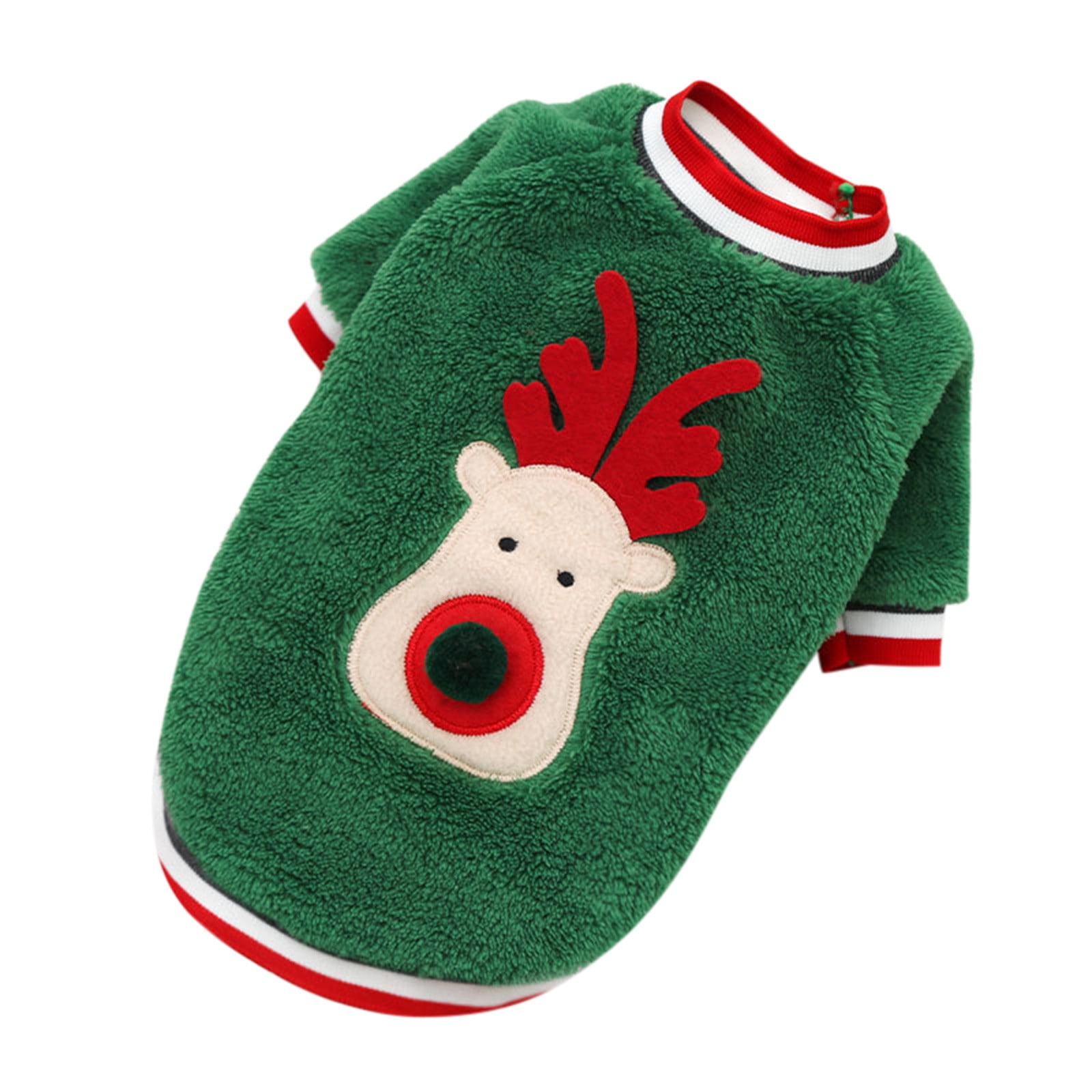 Nlsdqey Pet Sweater Dog Cat Christmas Costume Coral Fleece TwoLegged