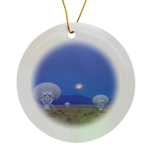 Nm, San Augustin, 27 Very Large Array Antennas - Us32 Bja0061 - Jaynes Gallery, Circle Porcelain Ornament