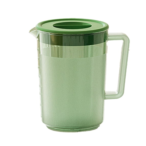 Nmdmisc 1.75 Liter Plastic Water Pitcher Large-Capacity Household Water Jug with Lid, Beverage Container for Hot Cold Juice Tea (Transparent Green)