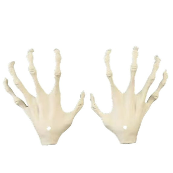 Nmdmisc 1 Pair Halloween Skeleton Hands Plastic Hand,Skull Claw Skeleton Model Scary Hands For Halloween Decoration Horror Prank Cosplay Party Haunted House Terro
