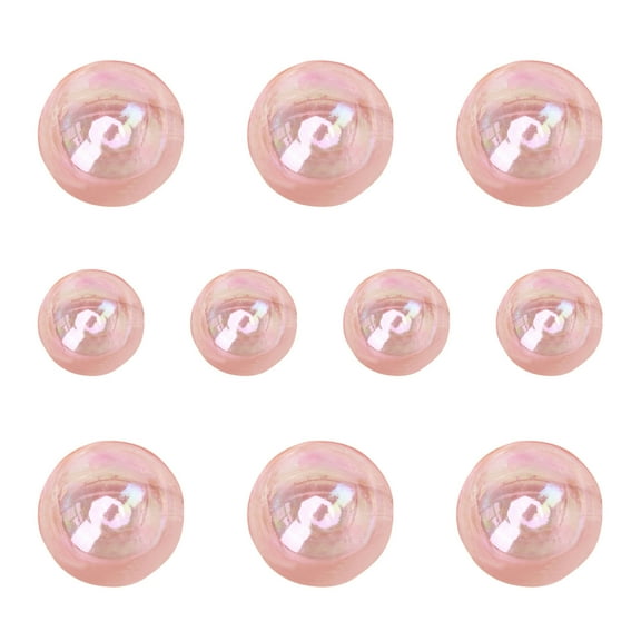 Nmdmisc 10 Pcs Iridescent Ornaments Balls,2" Clear Iridescent Ornaments Plastic Ornaments for DIY Craft Clear Christmas Balls Hanging Ornaments for Holiday Party Tree Decorations