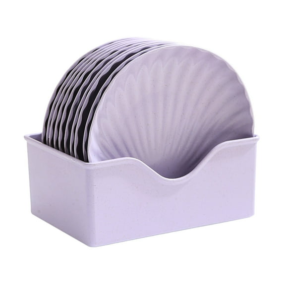 Nmdmisc 10Pcs Shell Shaped Dinner Plates, Dinnerware Dishes Set, 6 Inch Food Plate Saucers Tray Fruits Snack Bowls BPA Free