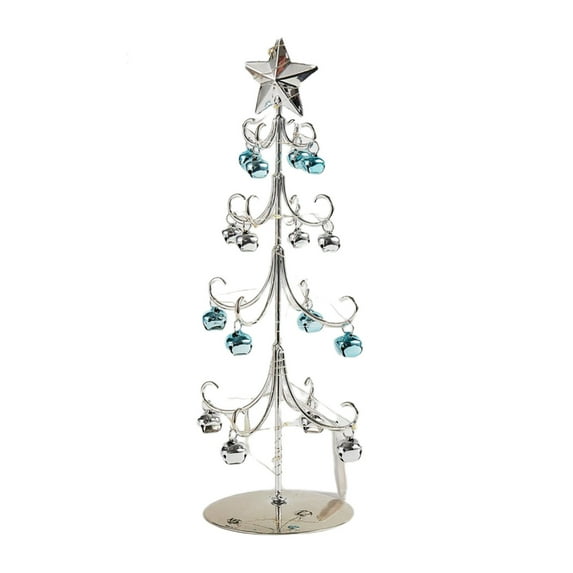 Nmdmisc 12" Mini Christmas Tree Ornament Display Tree Tabletop Metal Holder Hanger Wire Hook Ornament Stand Metal Christmas Tree Ornament Holder for Decorations Hanging Jewelry Gift