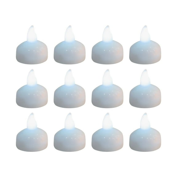 Nmdmisc 12Pcs Flameless Floating Candles for Centerpiece Waterproof LED Floating Tealights Battery Flickering Tealights for Weddings Pool Centerpiece Vase Party Valentine Day Decor(Warm White)