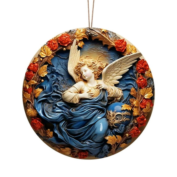 Nmdmisc 1PCS Christmas Tree Ornaments,Stained Glass Window Hanging Little Angels Acrylic Wall Hanging Suncatchers for Windows Hanging Artistic Aesthetics,Home Window and Door Decorations