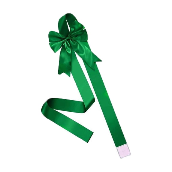 Nmdmisc 1Pcs Christmas Cabinet Festive Door Ribbons 40" Large Bow Christmas Wreath Bow Christmas Tree Bow Festival Wrapping Decorations for Fireplace Home Door Party Supplies(Green)