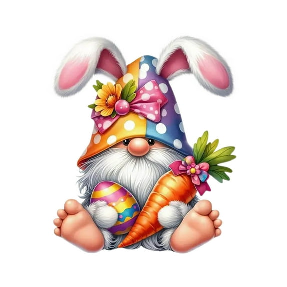 Nmdmisc 1Pcs Easter Acrylic Gnome Hanging Ornaments,Hanging Decor for Easter Spring Tree Decoration Gnomes Bunny Doll Wooden Hanging Craft Easter Party Supplies Home Decor