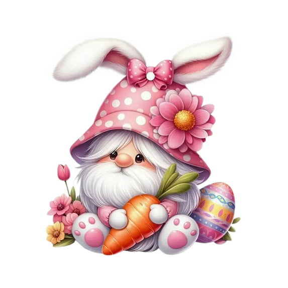 Nmdmisc 1Pcs Easter Acrylic Gnome Hanging Ornaments,Hanging Decor for Easter Spring Tree Decoration Gnomes Bunny Doll Wooden Hanging Craft Easter Party Supplies Home Decor