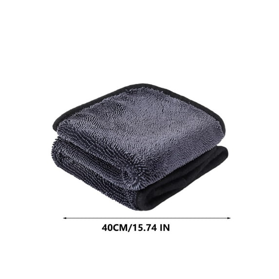 Nmdmisc 2 Pcs Microfiber Cleaning Towels for Cars Thick Plush Microfiber Cleaning Cloth Dusting Cloth Auto Detailing Absorbent Towels for Car Kitchen Window,15.7 Inch