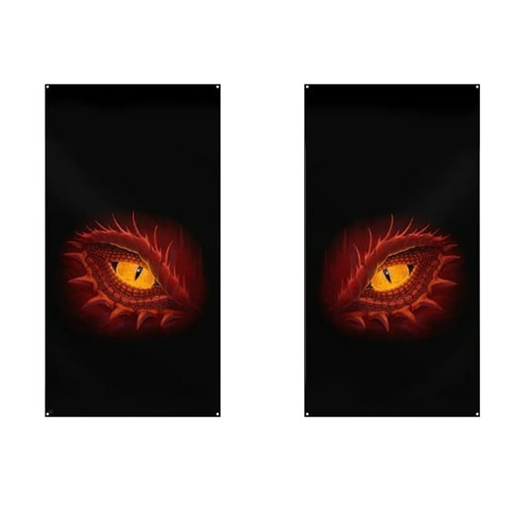 Nmdmisc 2 Piece Halloween Scary Window Stickers Lizard Eye Dragon Eye Owl Eye Curtains Bedroom Living Room Curtains Halloween Decoration