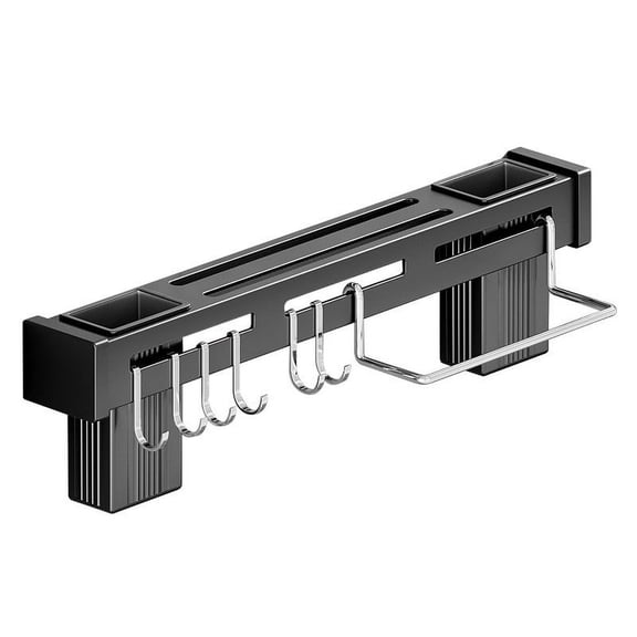 EWSFHUI 20" Kitchen Organizer - Stainless Steel Non-Hole Hooks,Storage Organizer Flatware Wall Mounted for Knives, Spoons, Forks Utensil Racks