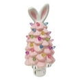 thumbnail image 1 of Nmdmisc 2025 Newly Lighted Easter Bunny Ceramic Tree Plug Light,6.3" Rabbit Figurines with Colorful Lamp Beads and Bunny Ear Top Spring Easter Holiday Decor Gifts (Pink), 1 of 4