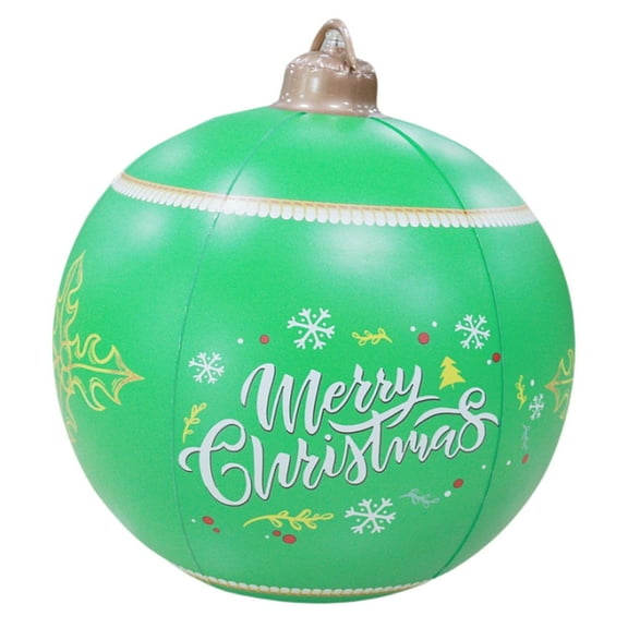 Nmdmisc 23.6" Giant PVC Christmas Inflatable Ball,Outdoor Decoration Inflatable Christmas Ball,Inflatable Christmas Ornaments for Holiday Outside Yard Decor