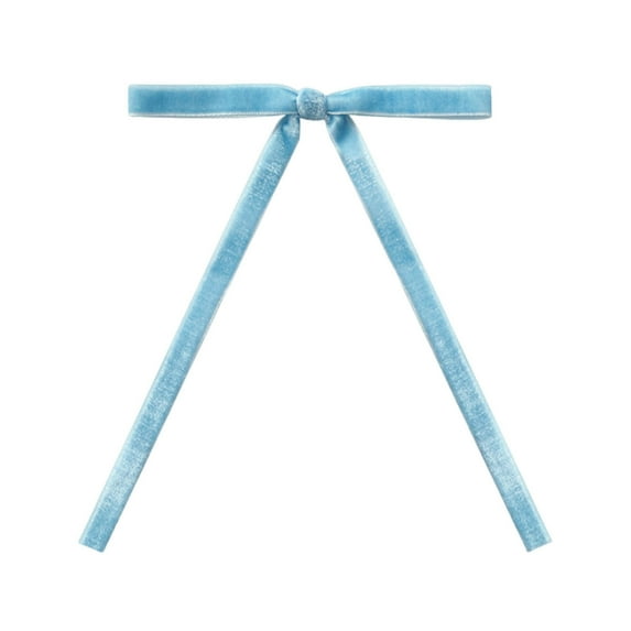 Nmdmisc 24 Pcs Twist Tie Bows 5x7 Inch Satin Ribbon Bows,Velvet Christmas Bows for Gift Wrapping Cake Treat Bags Craft DIY Gift Wedding Baby Shower Birthday Party(Blue)