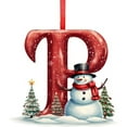 thumbnail image 1 of Nmdmisc 26 Letters Christmas Tree Decoration Pendant,Hanging Xmas Snowman Alphabet Letters for Christmas Tree Pendant Acrylic 2D Flat Christmas Decorations (P), 1 of 2