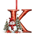 thumbnail image 1 of Nmdmisc 26 Letters Christmas Tree Decoration Pendant,Hanging Xmas Snowman Alphabet Letters for Christmas Tree Pendant Acrylic 2D Flat Christmas Decorations (K), 1 of 2
