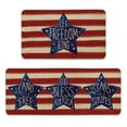 thumbnail image 1 of Nmdmisc 2Pcs Patriotic Kitchen Mats Stripes Stars Kitchen Rugs 4th of July Non Slip Rectangle Doormats Large Red Blue Floor Mat for Independence Memorial Day,24*16 in + 47*16 in, 1 of 6